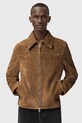 AllSaints kurtka zamszowa DELLCOT brązowy M027LD
