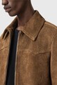 AllSaints kurtka zamszowa DELLCOT M027LD brązowy