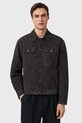 AllSaints kurtka męska zamszowa SHELTON czarny M051LD