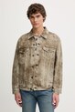Levi's kurtka jeansowa RELAXED FIT bez kaptura zielony A5782.0084