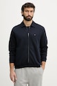 Tommy Hilfiger felpa con cerniera da uomo in cotone blu navy MW0MW41767