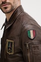 Kožená bunda Aeronautica Militare hnedá PN5058U100839