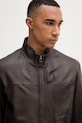 BOSS kurtka pilotka męska skórzana BOSS X DAVID BECKHAM brązowy 50562919