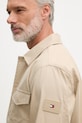 Tommy Hilfiger prechodná bunda pánska s bavlnou MW0MW38712 béžová