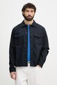 Tommy Hilfiger přechodová bunda pánská s bavlnou námořnická modř MW0MW38712
