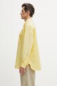 Kenzo Overshirt koszula z lnem męska FG55CH5429GO żółty SS26