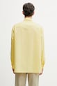 Odzież Kenzo Overshirt koszula z lnem męska FG55CH5429GO żółty