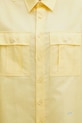 Kenzo Overshirt koszula z lnem męska żółty FG55CH5429GO