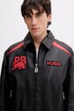 HUGO куртка для мужчин из кожи Lugor_RB чёрный 50559737