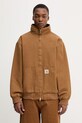 Carhartt WIP Ravon Jacket krótka kurtka bawełniana męska brązowy I036986.HZ60