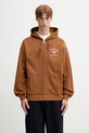Odzież Carhartt WIP Hooded Eightynine Sweat Jacket bluza bawełniana męska I036373.HZXX brązowy