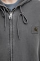 Carhartt WIP Hooded Nelson Jacket rozepínací mikina bavlněná pánská šedá I033064.89GD