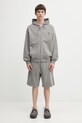 Carhartt WIP Men's Cotton Zip-Up Sweatshirt Hooded Nelson Jacket I033064.2LRGD gray