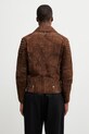 Odzież Mackage ramoneska męska zamszowa KENNETH.SU brązowy