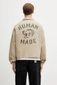 Oblečení Human Made MENS WOVEN JACKET bunda bavlněná pánská HM31JK009 béžová