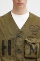 Human Made MENS WOVEN JACKET vesta pánská s bavlnou zelená HM31JK010