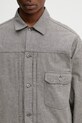 BEAMS коротка куртка чоловіча з домішкою льону сірий 1118.6577.803