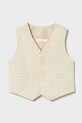 Mayoral kamizelka z domieszką lnu dziecięca tkanina beżowy 1312.3A.Baby.PPY2