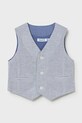 Mayoral kamizelka z domieszką lnu dziecięca 1312.3A.Baby.PPY2 niebieski SS26