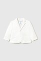 Mayoral marynarka z domieszką lnu dziecięca tkanina biały 1404.3A.Baby.PPY2