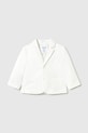 Mayoral marynarka z domieszką lnu dziecięca tkanina biały 1404.3A.Baby.PPY2