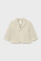 Mayoral marynarka z domieszką lnu dziecięca 1404.3A.Baby.PPY2 beżowy SS26