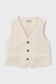 Mayoral kamizelka z domieszką lnu dziecięca tkanina beżowy 3379.5B.Mini.PPY2