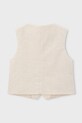 Mayoral kamizelka z domieszką lnu dziecięca 3379.5B.Mini.PPY2 beżowy SS26