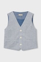 Παιδικό γιλέκο από λινό ύφασμα Mayoral 3379.5B.Mini.PPY2 μπλε SS26
