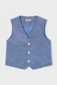 Дитячий жилет з домішкою льону Mayoral тканина блакитний 3379.5B.Mini.PPY2