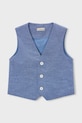 Дитячий жилет з домішкою льону Mayoral тканина блакитний 3379.5B.Mini.PPY2