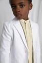 Mayoral marynarka z domieszką lnu dziecięca 3437.5B.Mini.PPY2 biały