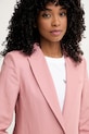 Weekend Max Mara jednoredni sako za žene s dodatkom lana ORCHE roza 2615041042600