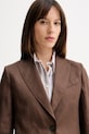 Weekend Max Mara marynarka lniana NALUT brązowy 2615041072600