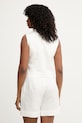 Одяг Marciano by Guess однобортний жилет жіночий з додаванням льону JANE G6GH26.W2218 білий
