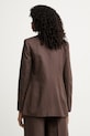 Ρούχα Marciano by Guess μονόπετο σακάκι γυναικείο με πρόσμιξη λινού JANE G6GN04.W1764 καφέ