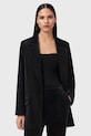 AllSaints marynarka welurowa tkanina czarny W064QD