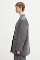 GANNI marynarka z dodatkiem wełny A1020040 A1020040 szary SS26