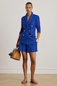 Odzież Lauren Ralph Lauren marynarka z dodatkiem lnu 200P03659 niebieski
