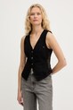 Pinko kamizelka damska bawełniana czarny 106424.A33V