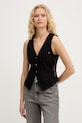 Pinko kamizelka damska bawełniana czarny 106424.A33V