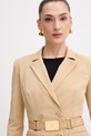 Elisabetta Franchi marynarka dwurzędowa damska beżowy GI22461E2