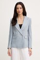 Marella marynarka z dodatkiem lnu BUSSOLA melanż niebieski 2613041181200