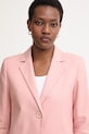 iBlues однобортний піджак жіночий з льоном GIRINO рожевий 2617041022200