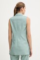 Odzież Simona Corsellini kamizelka jednorzędowa damska P26CPGL00101 turkusowy