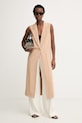 Simona Corsellini kamizelka jednorzędowa damska P26CPGL00501 beżowy SS26