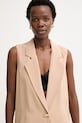 Simona Corsellini kamizelka jednorzędowa damska P26CPGL00501 beżowy