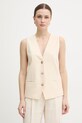 Twinset kamizelka tkanina beżowy 261TP2224