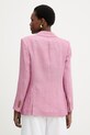 Odzież Luisa Spagnoli marynarka jednorzędowa damska lniana Vetrate 542801 różowy