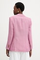 Odzież Luisa Spagnoli marynarka jednorzędowa damska lniana Vetrate 542801 różowy